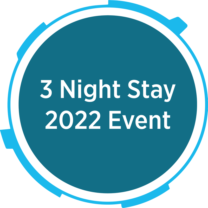3 night stay for the 2022 event